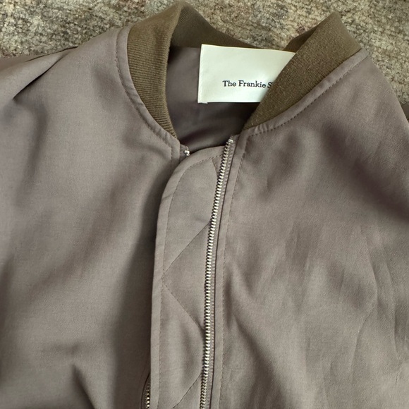 Frankie Shop Lumi Bomber in Dark Olive - Picture 7 of 7